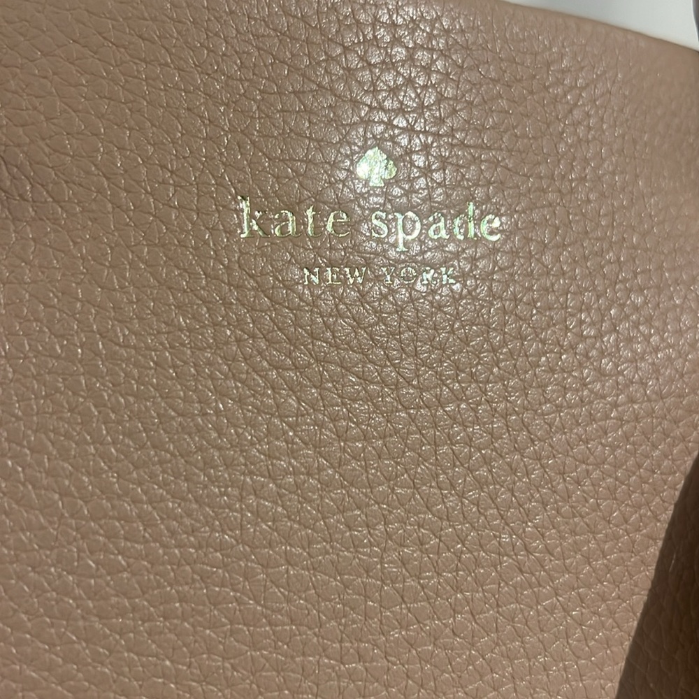 kate spade Beige/Taupe Leather Satchel with Tassel Charms - Picture 5 of 14